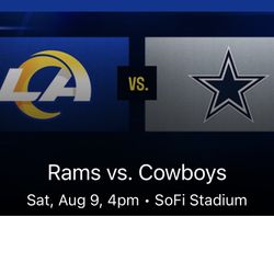 Rams vs Cowboys 2 Tickets 