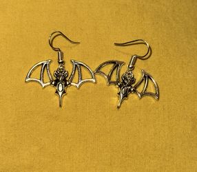 Cute And Simple Handmade Bat Earrings Great Price