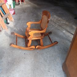 Antique Oak Highchair/ Rocker