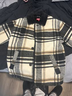 Supreme Plaid Car Coat Jacket Medium
