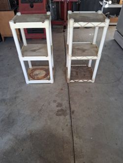 Plastic shelf x2