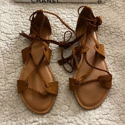 Brown Strapup Sandals