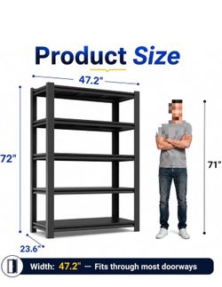 ❤️‍🔥 47.2" W x 23.6" D x 72" H Garage Storage Shelves