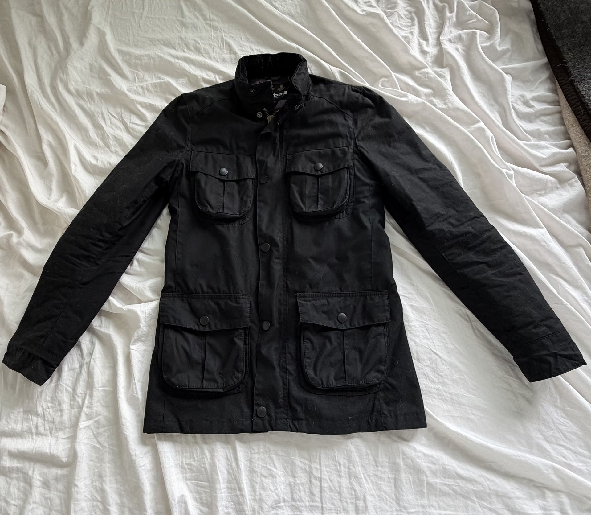 Barbour Corbridge Waxed Jacket Black (Small)