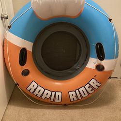 Please Read Description-Patched- Bestway Rapid Rider Inflatable River Float Tube Raft with Mesh