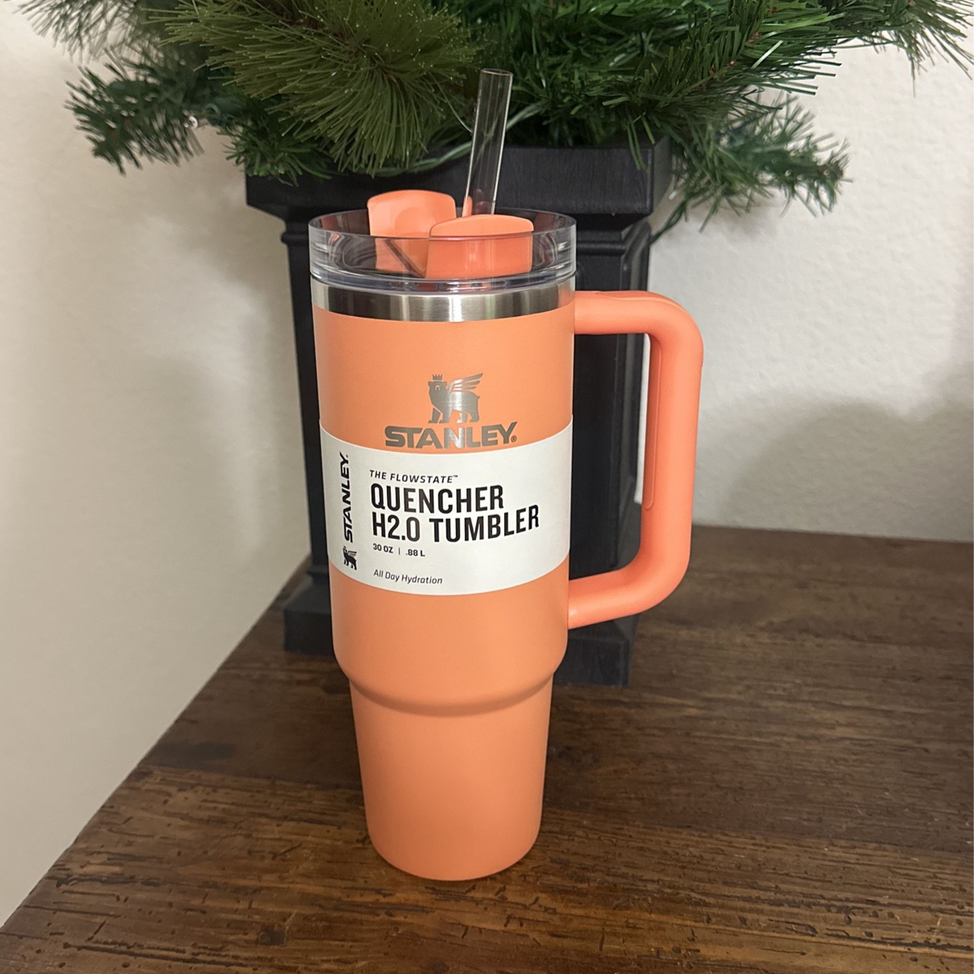 Stanley 30 oz Stainless Steel H2.0 Flowstate Quencher Tumbler (Fusion Coral)