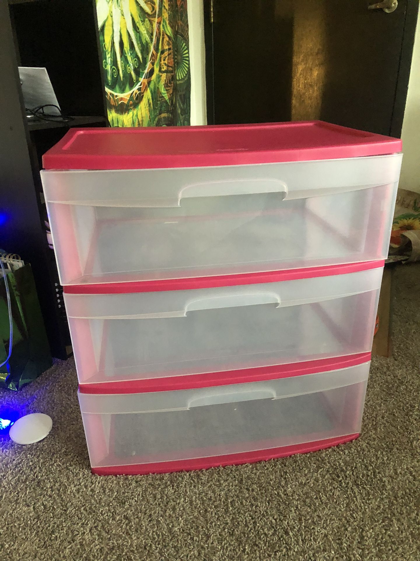 Pink Plastic Bin 