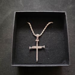 Silver Cross Pendant & Chain
