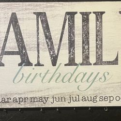 Family Birthday Board