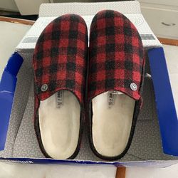 Birkenstock Mens Zermatt Red Mule Slippers EUR 42 ((contact info removed))