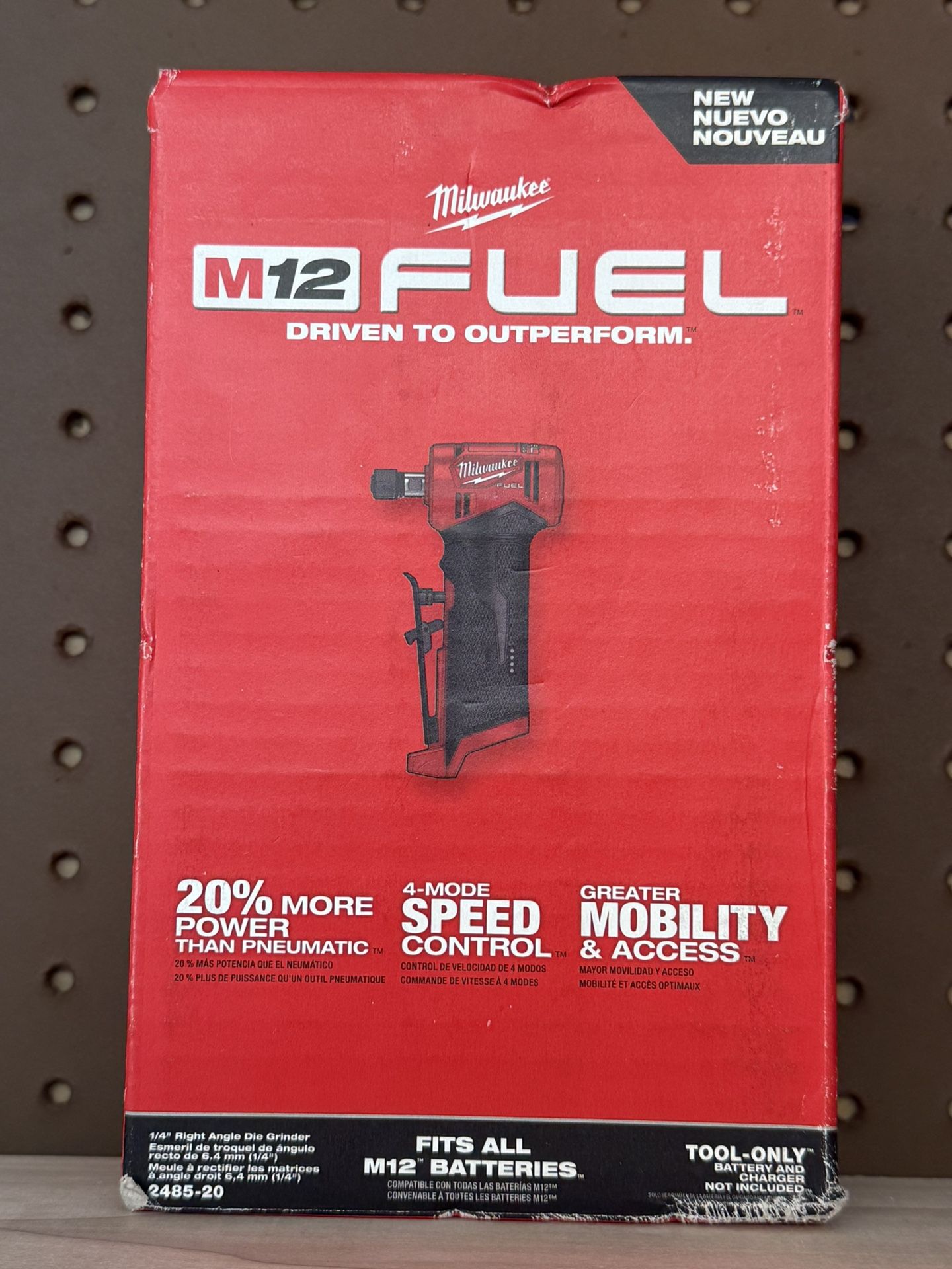 NEW! Milwaukee 2485-20 M12 FUEL 1/4" Right Angle Die Grinder