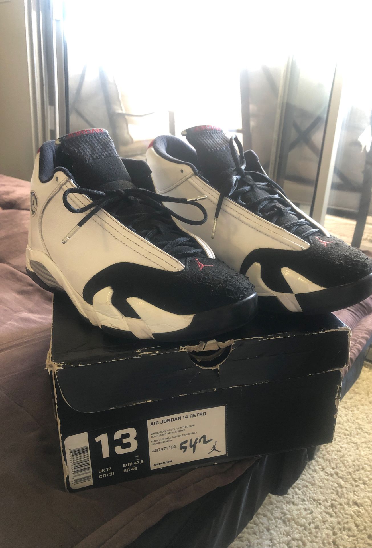 Jordan 14 Retros “Black Toes”