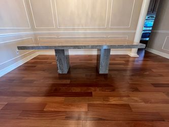 Stone or Concrete Rectangular Dining Table