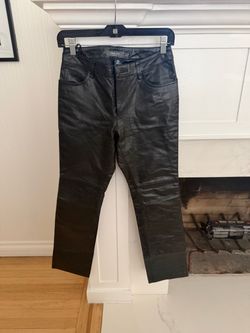 GAP Boot Cut Black Genuine Leather Pants