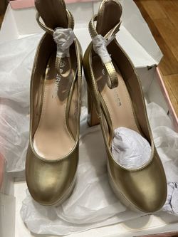 Gold Platform Heels