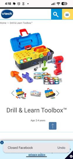 Vtech drill and learn toolbox for kids