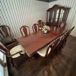 Formal Dining Table and China Cabinet. for Sale