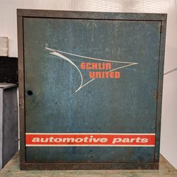 Echlin United Automotive Parts Metal Garage Cabinet Auto Shop Mancave
