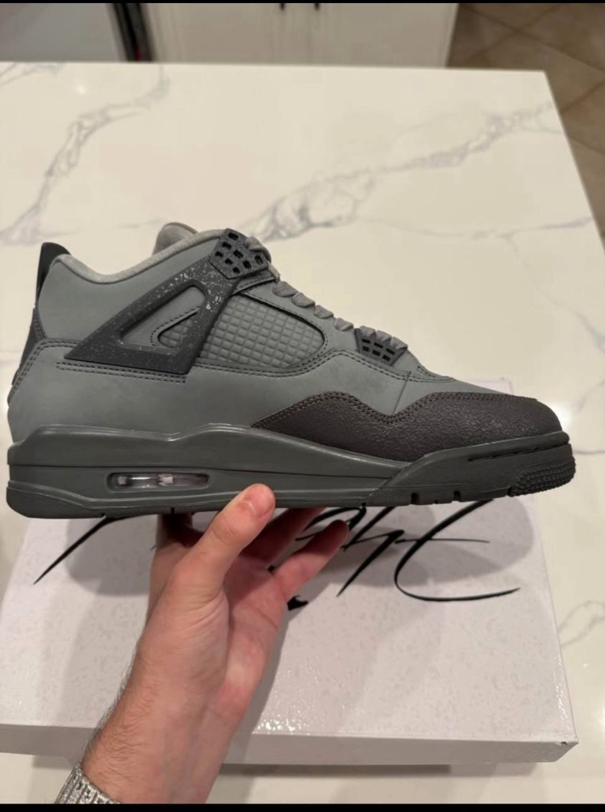 Jordan 4 Retros Grey And Black 
