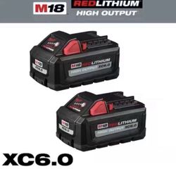 M18 Milwaukee Battery 2 Pack 