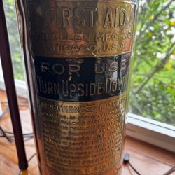 Vintage Copper and Brass Fire Extinguisher Lamp