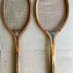 Two Antique Tennis Racquets - Decorators