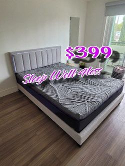 New queen bed
