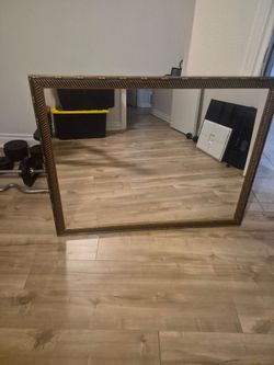 Large gold framed mirror