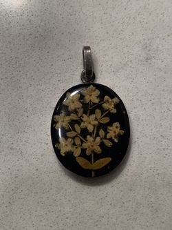 Vintage Flower 925 Silver Pendant