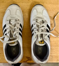 Adidas White Low-Top Golf shoes