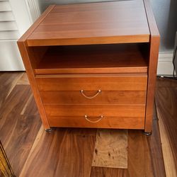 Nightstand Italian design single piece. Wood