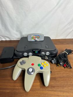 Nintendo 64 with Mario kart and original controller