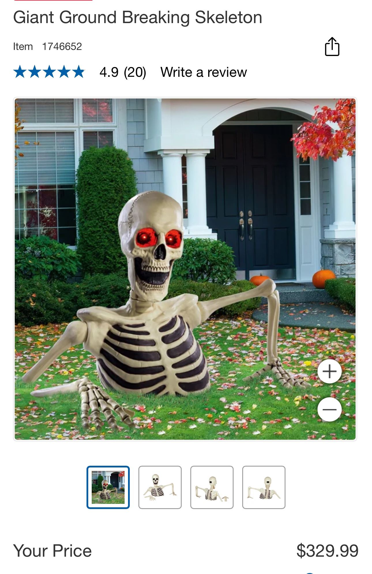 Giant Ground Breaking Skeleton