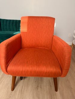 Beautiful orange accent chair