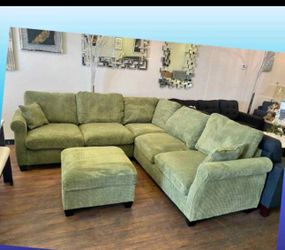 Corduroy sectional sofa new in box