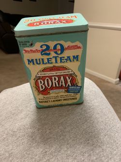 Vintage borax can