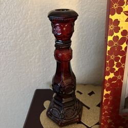 1876.   Ruby Red Candle Holder  