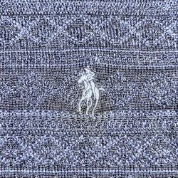 Polo Ralph Lauren M Classics 2 Multi Merino Wool Blue Sweater