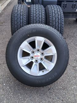 2026 NEW OEM ORIGINAL TAKEOFFS GMC SIERRA 17 INCH TIRES GENERAL GRABBER NEW 100 % DOT 4125 $ 899