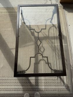 Glass & Metal Coffee Table 