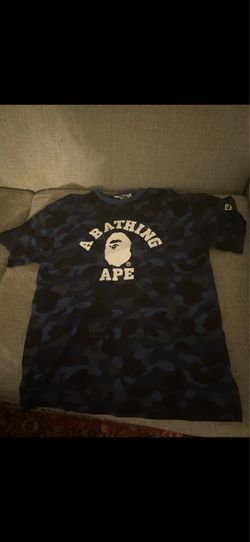 A Bathing Ape (BAPE) Color Camo College Tee — Blue | Size 3XL