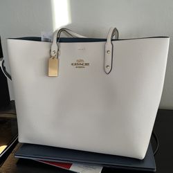 Leather Coach Town Tote