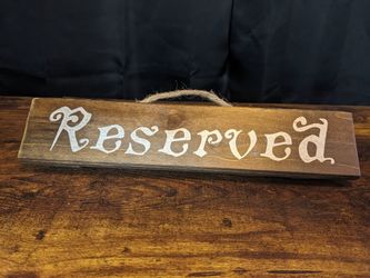 "Reserved" Seating Signs, 4 Total