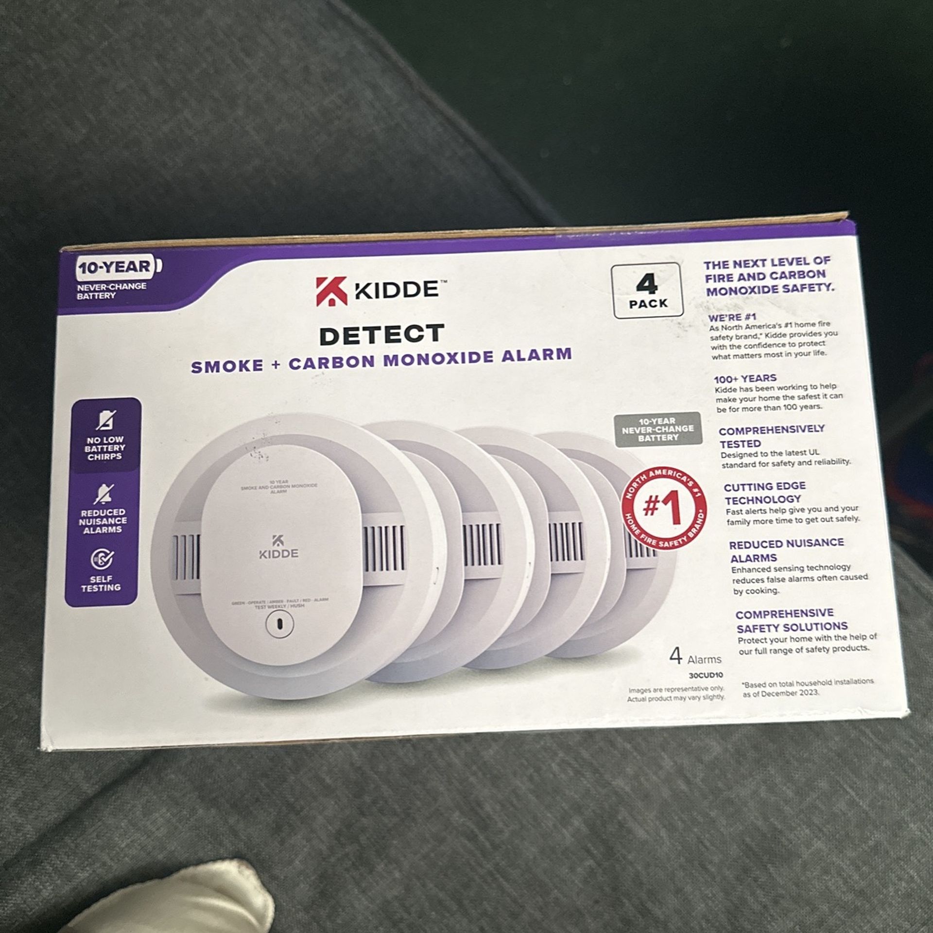Smoke + Carbon Monoxide Alarm 4 Pack