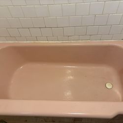 FREE Pink Cast Iron Tub EUC