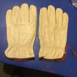Pigskin And 100% Cotton Lined Size Large Workgloves