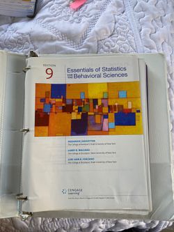 Essentials of Statistics For the Behavioral Sciences Edition 9