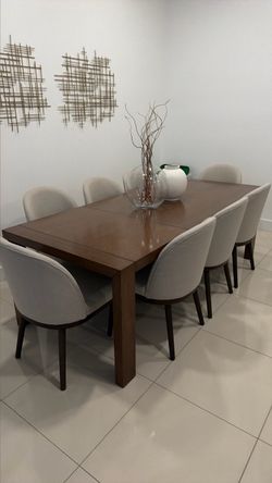 dinner table with chairs