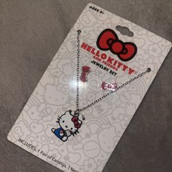 Hello Kitty Earring & Necklace Set