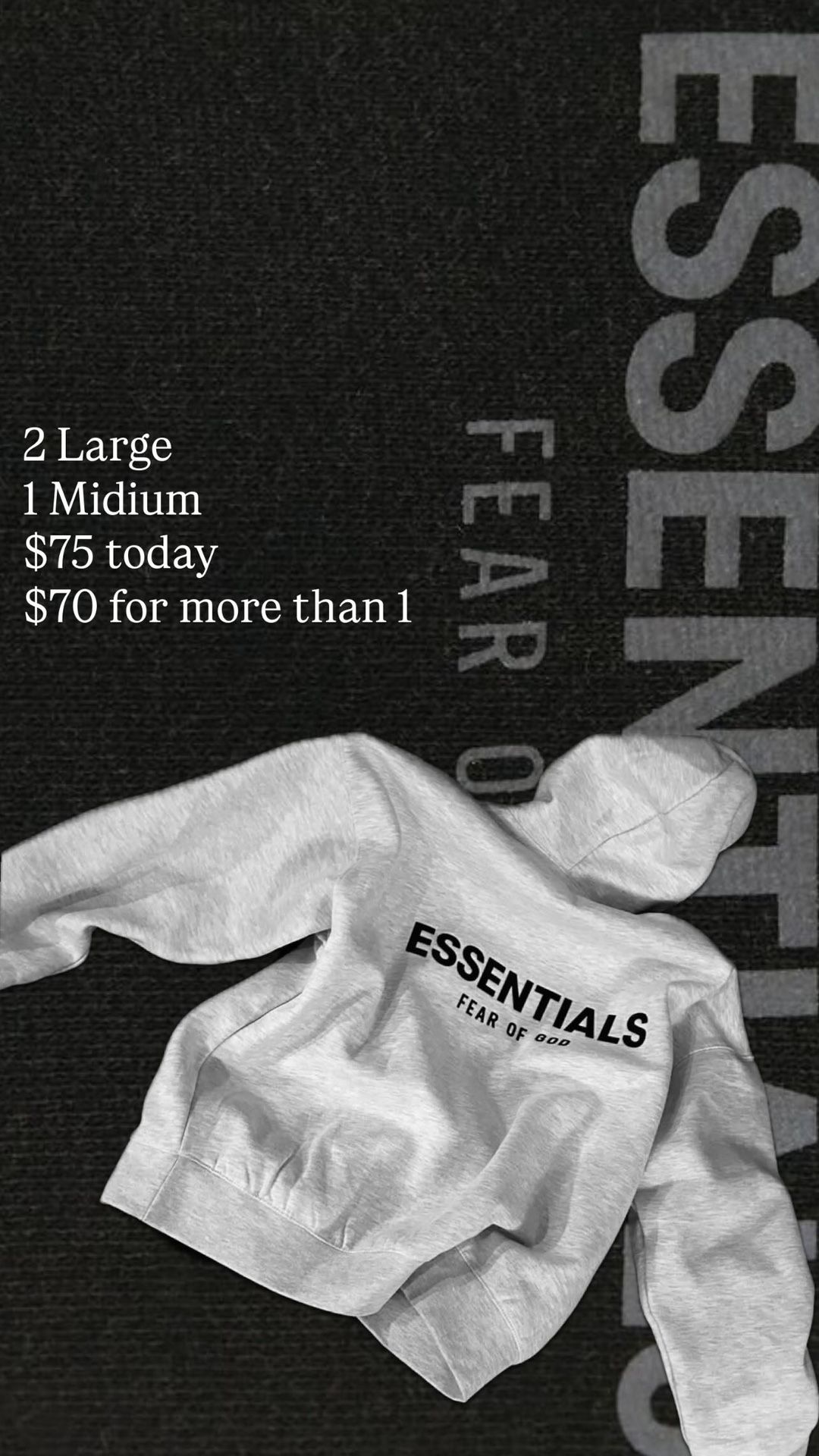 Fear of God Essentials Fleece Hoodie II 'Light Heather Grey'